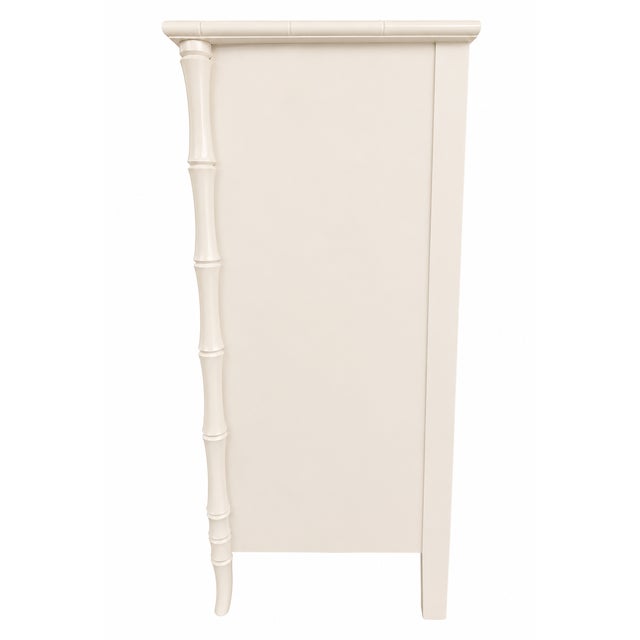 Mid 20th Century Vintage Lenoir House by Broyhill Faux Bamboo High Chest Dresser For Sale - Image 5 of 10