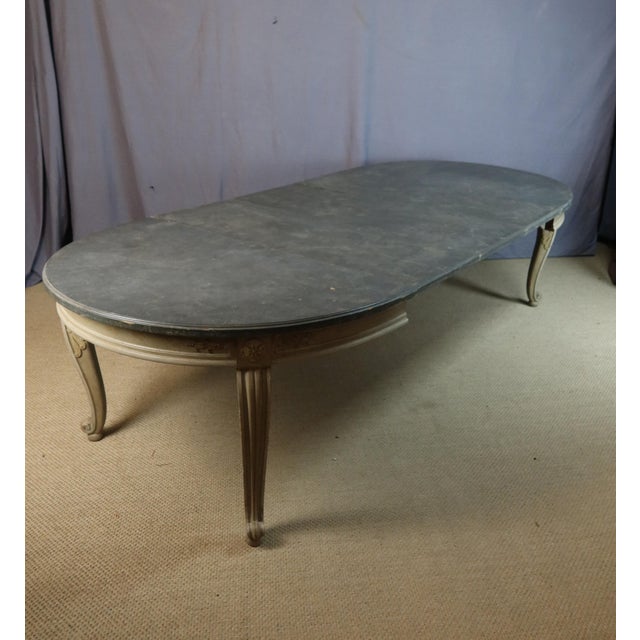 1950s Vintage Dining Table with Three Leaves, 1950s For Sale - Image 5 of 11