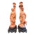Pair of Terracotta Candle Sticks “Summer” and “Autumn” For Sale