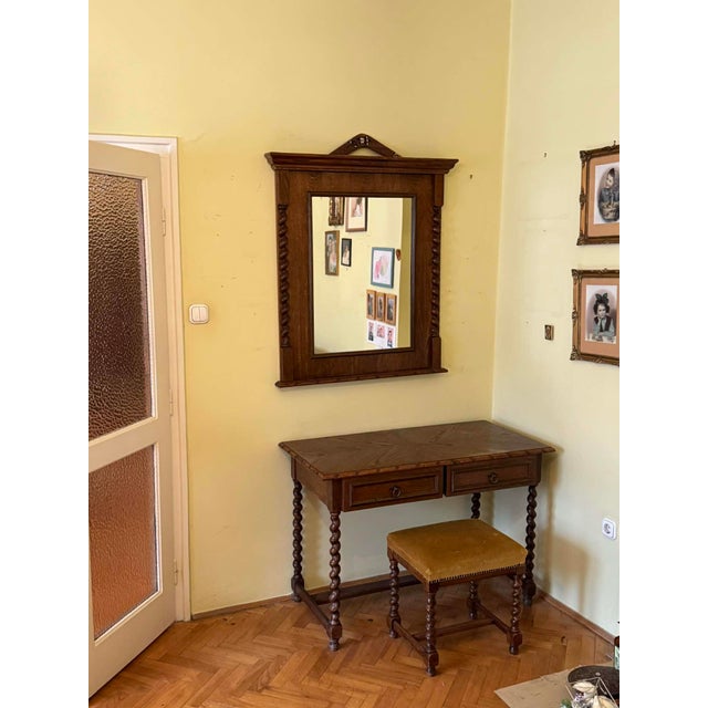 Brown Spanish Style Oak Colonial Dressing Set, Set of 3 For Sale - Image 8 of 8