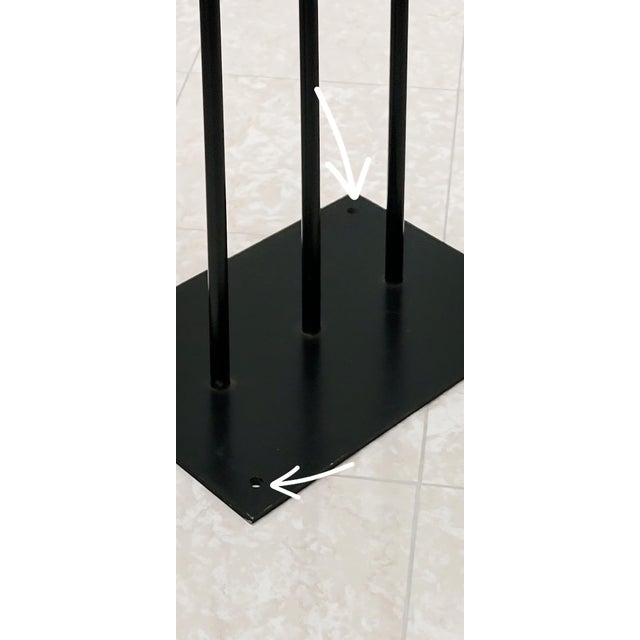 Vintage Post-Modern 80s/90s Valet Garment Rack Black Iron For Sale - Image 9 of 9