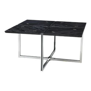 Romeo Rega Modernist Cerused Oak And Steel Extendable Dining Table