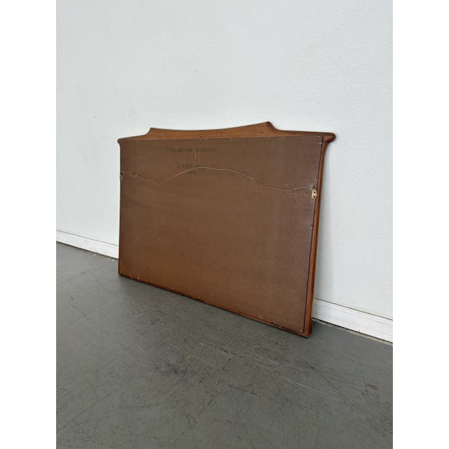 Brown Vintage White Pine Furniture Wall Mirror For Sale - Image 8 of 9