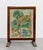 Antique Needlepoint Fires Screen With Cottage Garden Scene, Wood Framed Hearth Screen, C. 1920s–1940s For Sale - Image 4 of 11