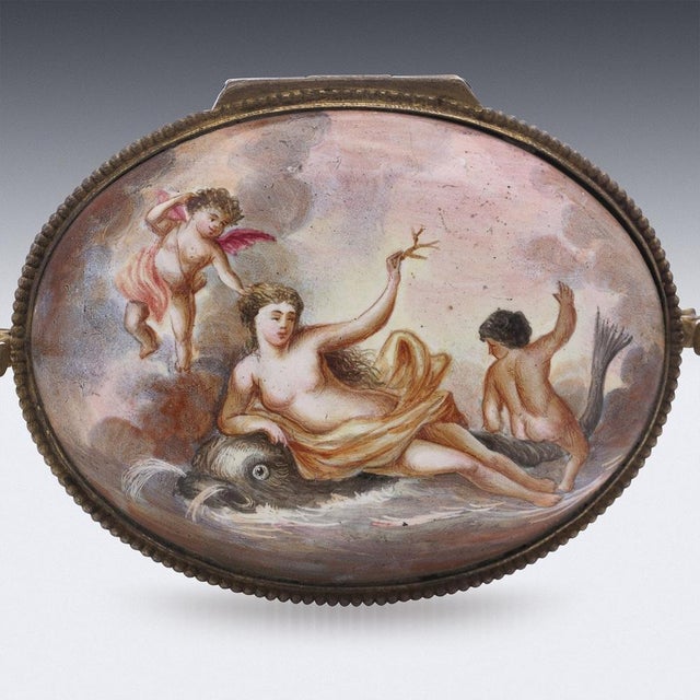 Metal 19th Century Austrian Silver & Enamel Lidded Bowl, Vienna, 1870s For Sale - Image 7 of 14