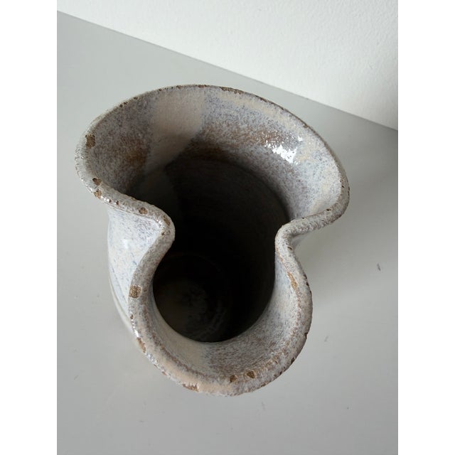 1970s Mid-Century Modern Studio Pottery Sculptural Pitcher Vase, Signed For Sale - Image 10 of 13