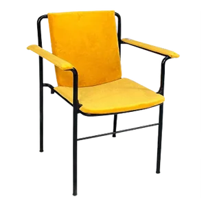 Italian Moder Movie Chair Mario in Steel and Fabric by Marenco for Poltrona Frau, 1970s