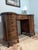 Wood Vintage Kidney Shaped Double Pedestal Mahogany Desk For Sale - Image 7 of 18