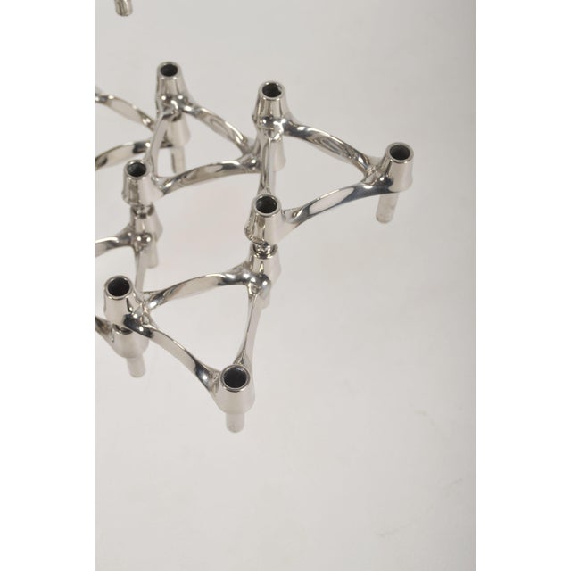 Silver Footed Candlesticks by Hans Nagel for BMF, 1974, Set of 21 For Sale - Image 8 of 13