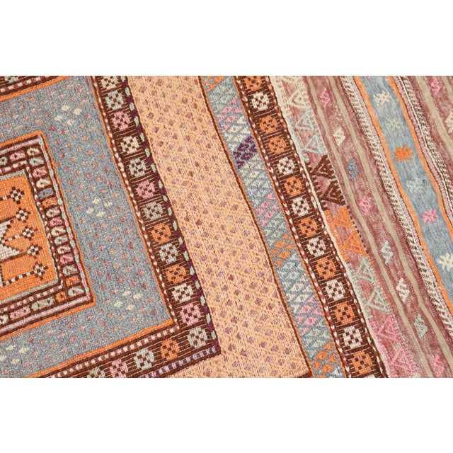 Vintage Turkish Jajim - 5'11" x 11'7" For Sale - Image 4 of 8