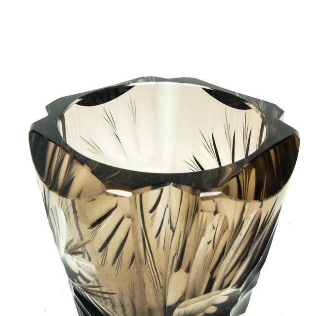 Brown Art Deco Vase, Czechoslovakia, 1930s For Sale - Image 8 of 10