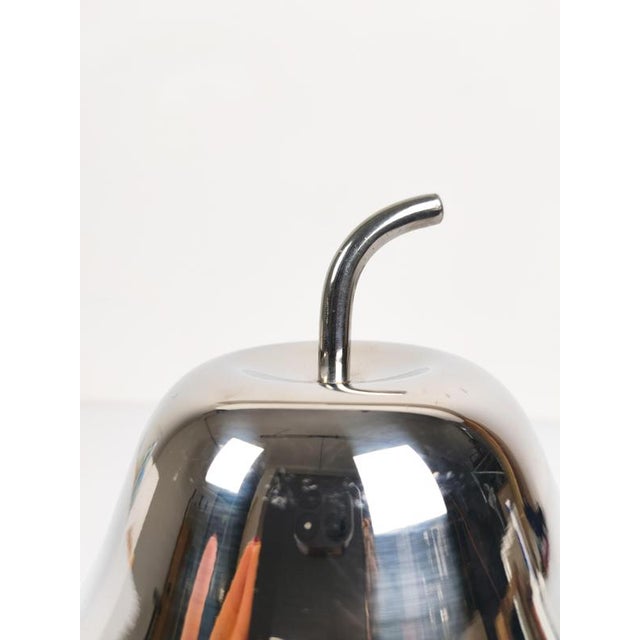 Silver Pop Stainless Steel Pear Ice Bucket in the style of Sottsass, Italy, 1970s For Sale - Image 8 of 13