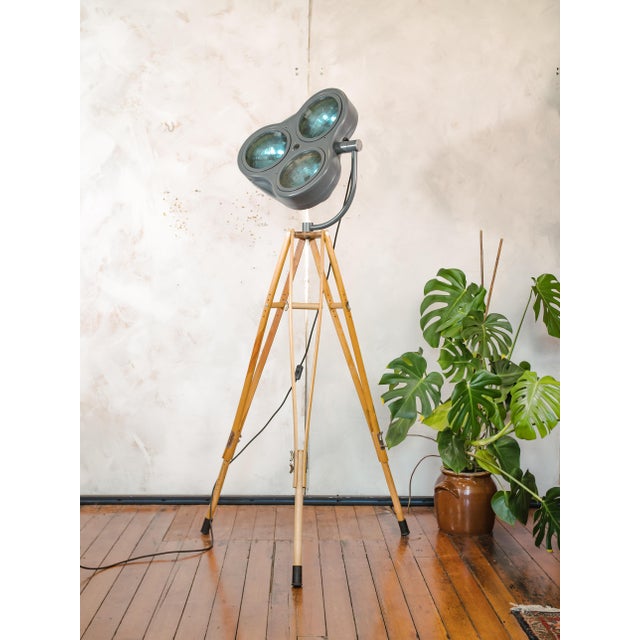 Brown Gray Surgical Hospital Floor Spotlight by Heraeus Hanaulux, London, 1990s For Sale - Image 8 of 16