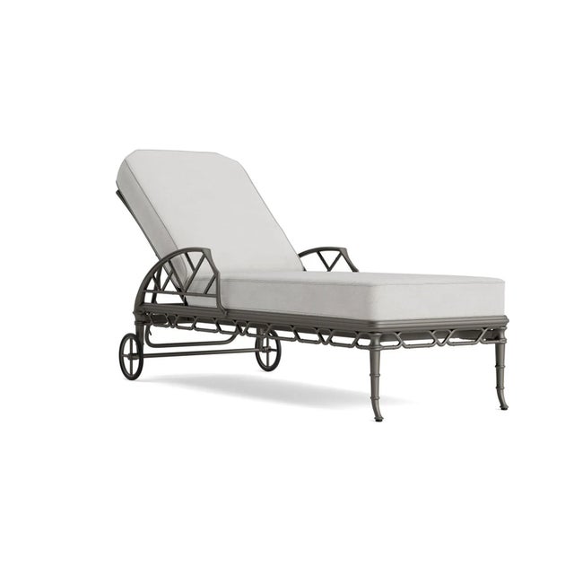 Brown Jordan Calcutta Adjustable Chaise Lounge, Mica frame with Fusion Dove fabric For Sale - Image 12 of 12