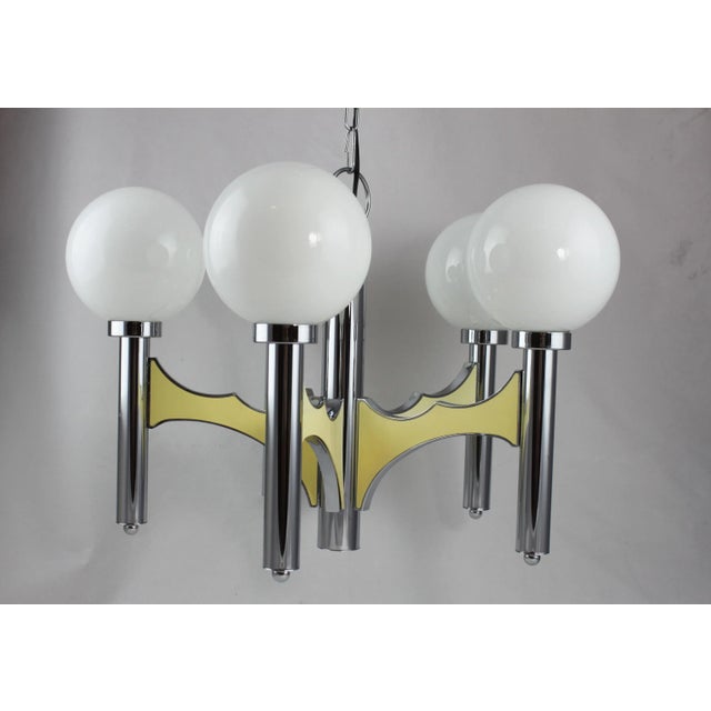 Mid-Century Modern Large Vintage Chandelier by Gaetano Sciolari For Sale - Image 3 of 6