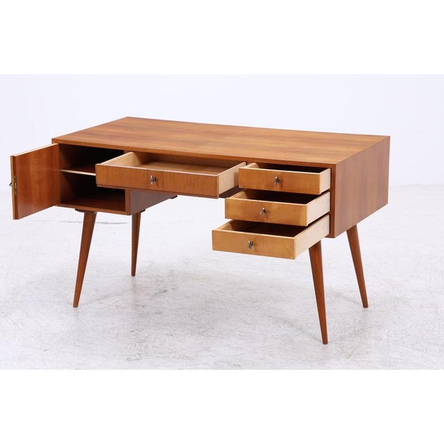 Vintage Desk with 4 Drawers and 2 Doors For Sale - Image 6 of 18