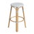 2020s Tobias 30 in. Seat Height Round Rattan Backless Bar Stool, White/Sky Blue Dot / Natural Rattan Frame For Sale - Image 5 of 8