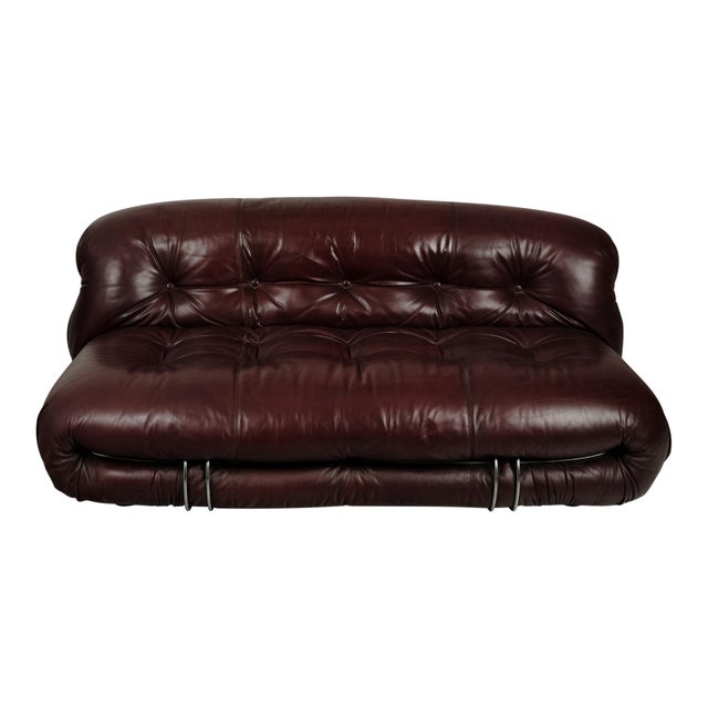Soriana 2-Seater Sofa in Brown Leather by Afra & Tobia Scarpa for Cassina, 1969 For Sale - Image 13 of 18