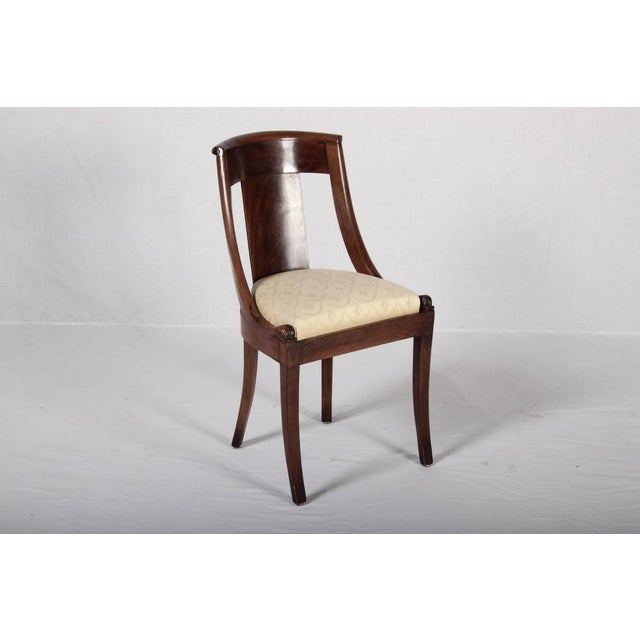Antique Gondola Chairs in Mahogany, 1830, Set of 4 For Sale - Image 9 of 18