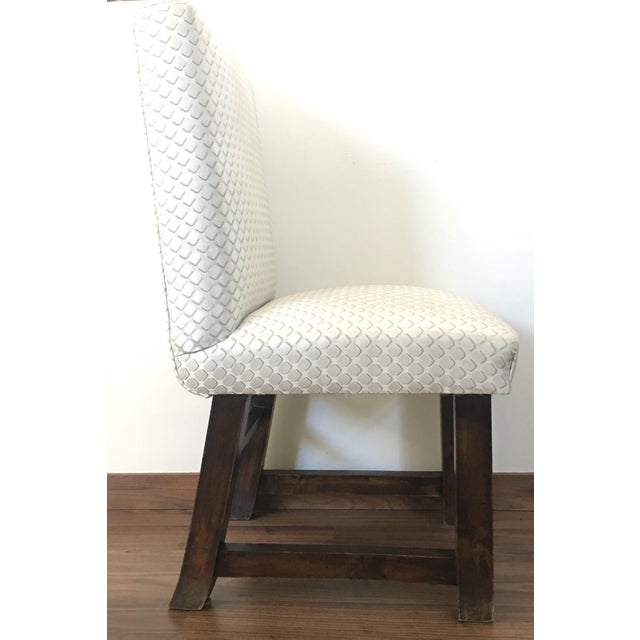 1940s Set of Six Art Deco Dining Chairs With New Upholstery by Lizzo, Italy For Sale - Image 5 of 11