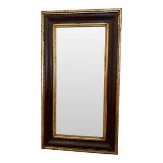 Antique Mahogany & Gilded Mirror For Sale