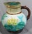 Late 19th Century Antique Majolica Water Pitcher Samuel Lear Pond Lily Rope C 1875 Hand Painted Hanley England English Polychrome Twig Form Raised Decorations For Sale - Image 5 of 9