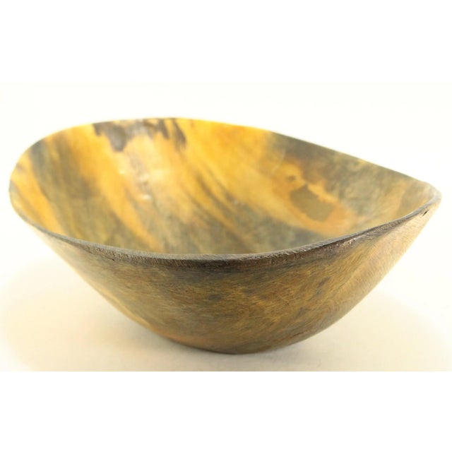 19th Century Large Oval Cattle Horn Bowl For Sale - Image 9 of 12