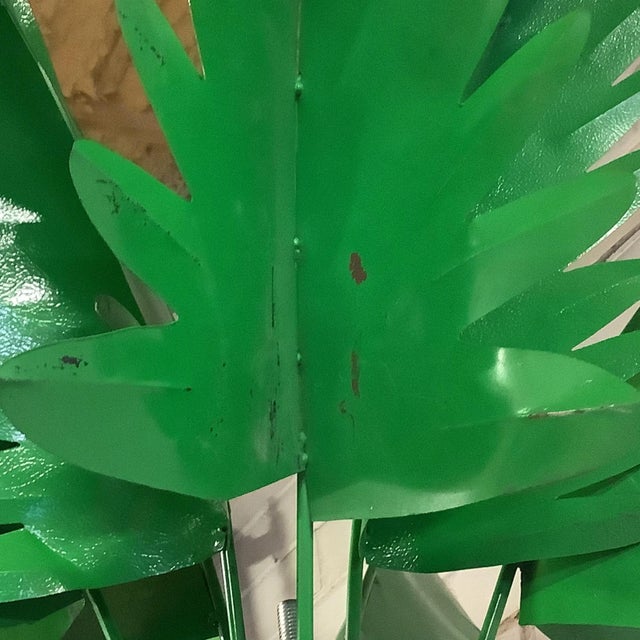 Hollywood Regency Coastal Boho Chic Outdoor Garden Sculptural 14’ Life Size Palm Tree. For Sale - Image 11 of 13