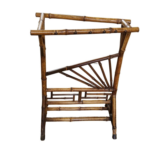 Antique Tiger Bamboo Periodical/ Magazine Rack | Chairish
