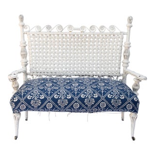 Antique Wicker Porch Bench For Sale