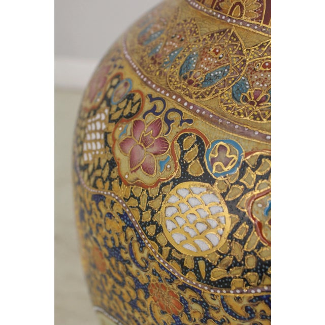 Large Chinese Decorated Vase on Stand For Sale In Philadelphia - Image 6 of 12