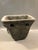 Vintage Concrete Planter With Floral Design For Sale - Image 4 of 9