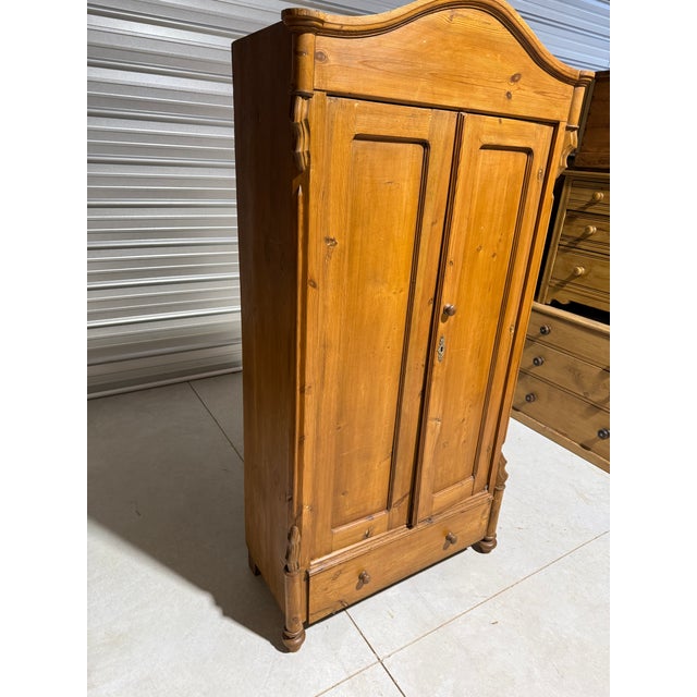 Victorian Antique Pine Two Door Cupboard From England For Sale - Image 3 of 18