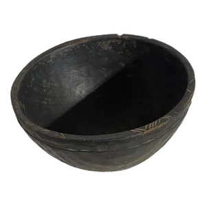 African Tribal Hausa Wooden Bowl From Niger 12.5" D