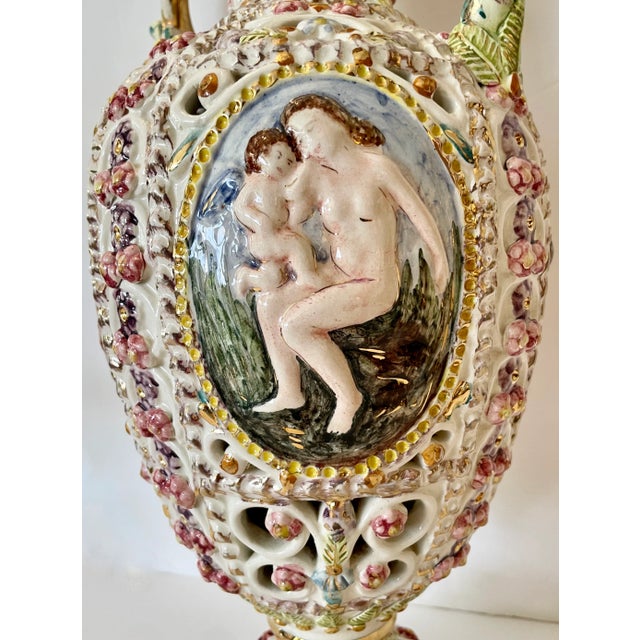 1950's Italian Ceramic Table Lamp by Zulimo Aretini For Sale - Image 9 of 13