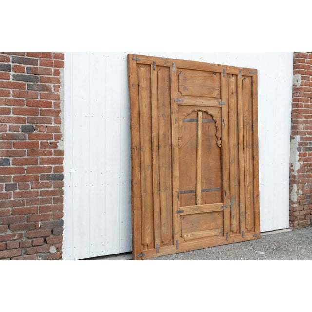 Wood Antique Arched Indian Wall Facade For Sale - Image 7 of 12