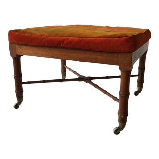 Faux Bamboo Ottoman For Sale