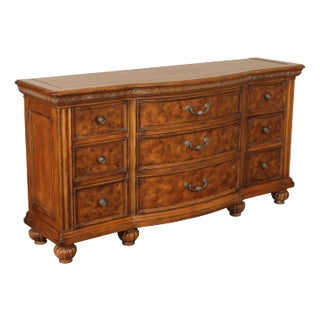 Lane Italian Provincial Style Burl Wood Triple Dresser For Sale
