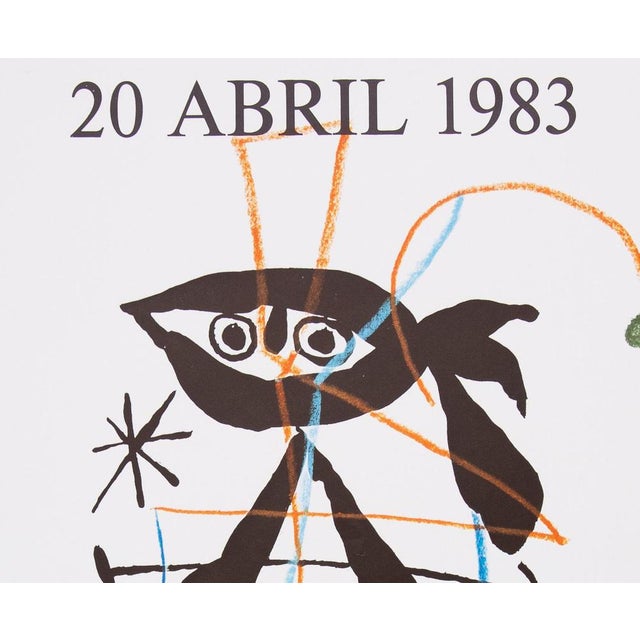 Original Sala Gaspar Exhibition Poster by Joan Miro, 1983 For Sale - Image 5 of 6