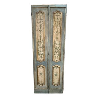 Pair of Italian Painted Doors For Sale