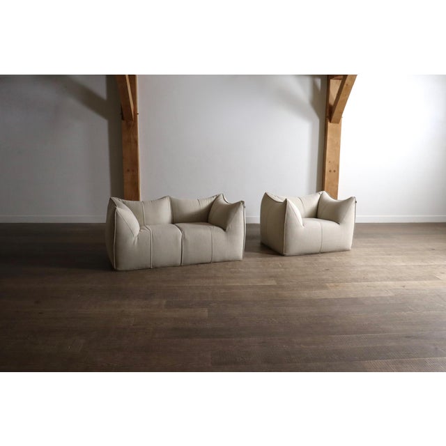 Textile Le Bambole Sofa and Lounge Chair by Mario Bellini for B&B Italia, 1970s, Set of 2 For Sale - Image 7 of 15
