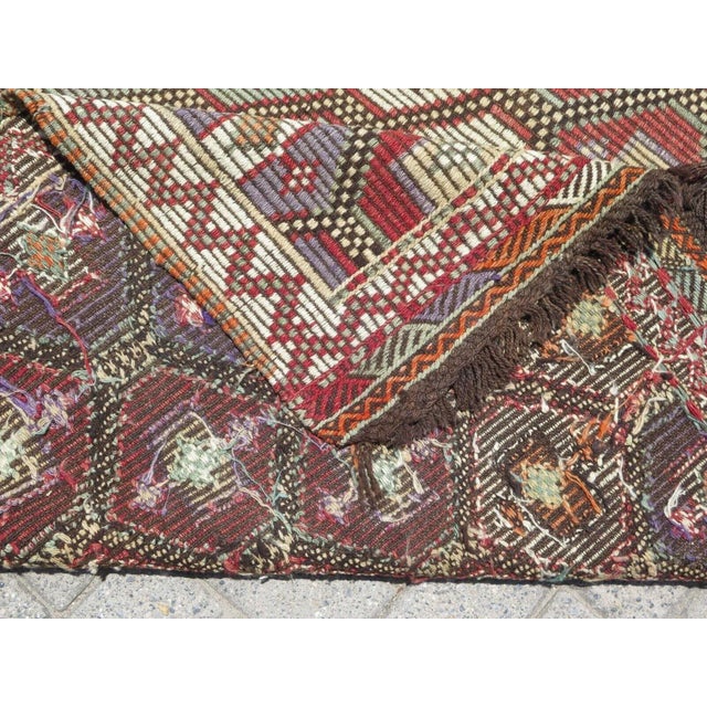 1960s Nomadic Turkish Kilim - 54"x113" For Sale - Image 11 of 12