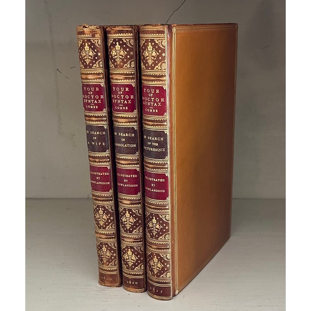Fine Leather Bindings - Books by William Combe - The Three Tours of Reverend Doctor Syntax - 3 Volumes For Sale - Image 4 of 18
