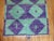 One of a kind Turkish Konya rug in green and purple. 3'8'' x 4'5''
