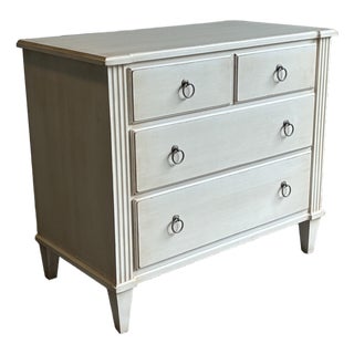 Late 20th Century Ethan Allen Swedish Neoclassical Style Painted Chest For Sale