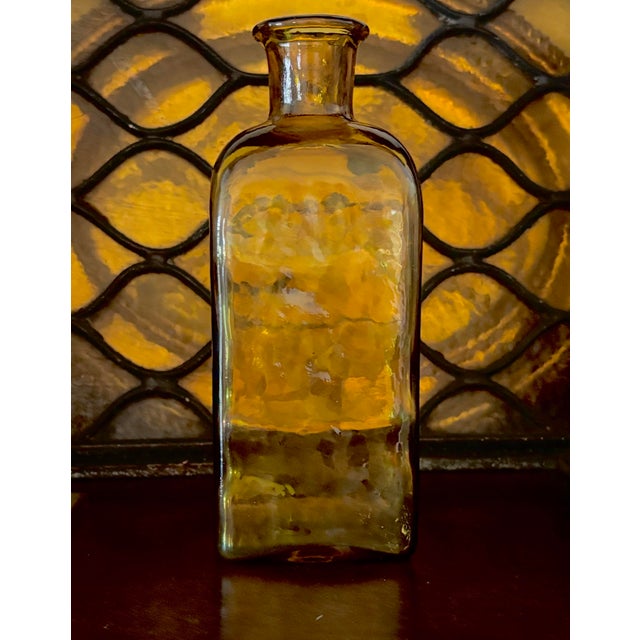 1970s Mid-Century Amber Apothecary Bottle For Sale - Image 5 of 12