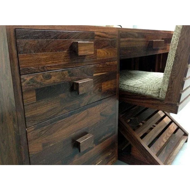 Don S. Shoemaker Rare Solid Mexican Cocobolo Wood Desk Don Shoemaker For Sale - Image 4 of 9