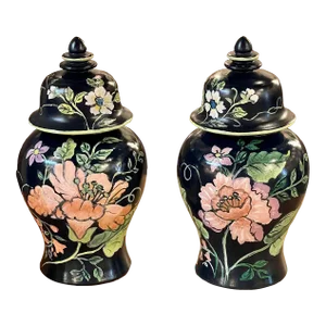 Pair of Italian Decorative Porcelain Vases