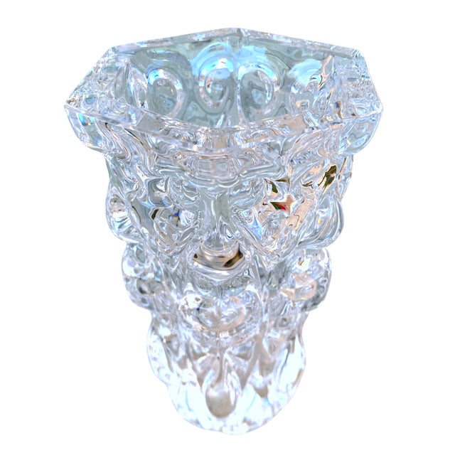 Orrefors Mid 20th Century Sven Palmqvist Orrefors Hexagonal Crystal Vase For Sale - Image 4 of 6