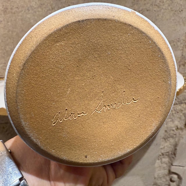 Modern Vintage Alan Snider Pottery Pitcher Hand/Wheel Thrown Earthware For Sale - Image 10 of 10